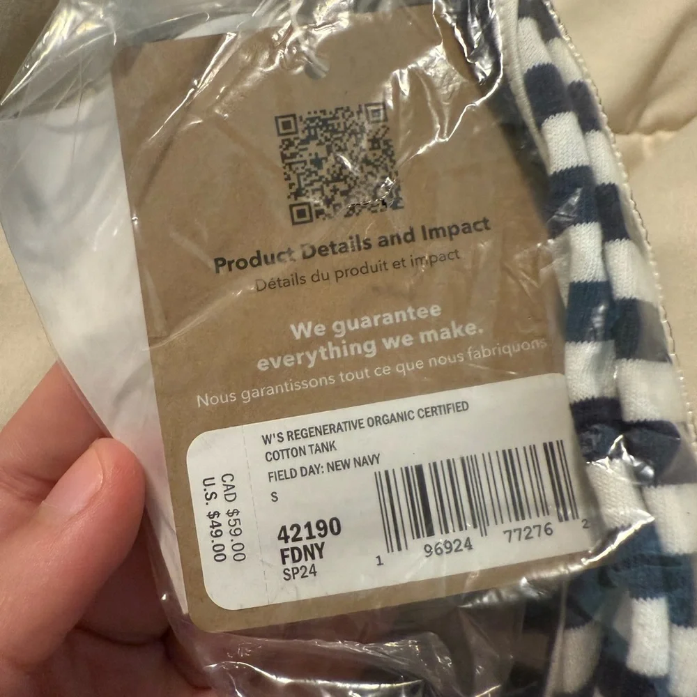 Women's Regenerative Organic Certified Cotton Tank - S - Picture 2 of 3